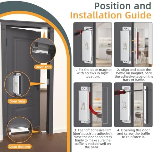 Jiayi Magnetic Cabinet Door Catches 2 Pack Heavy Duty Magnetic Door Latch 110...