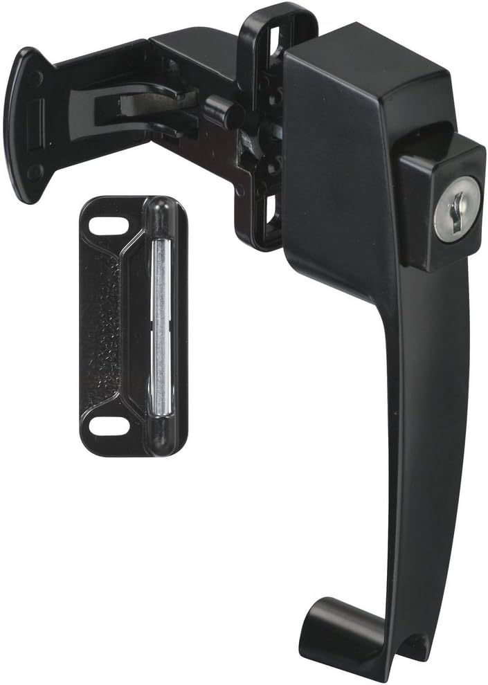 National Hardware N178-376 Pushbutton Latch in Black, 1-3/4"