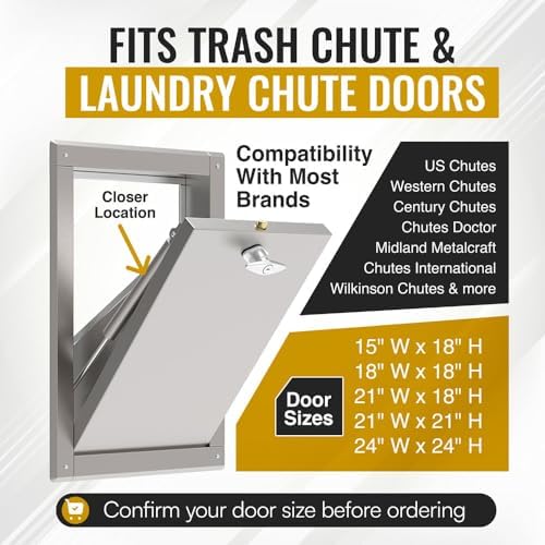 Trash Chute Door Hydraulic Closer. 10 Inch Retracted Piston Pump for Bottom &...