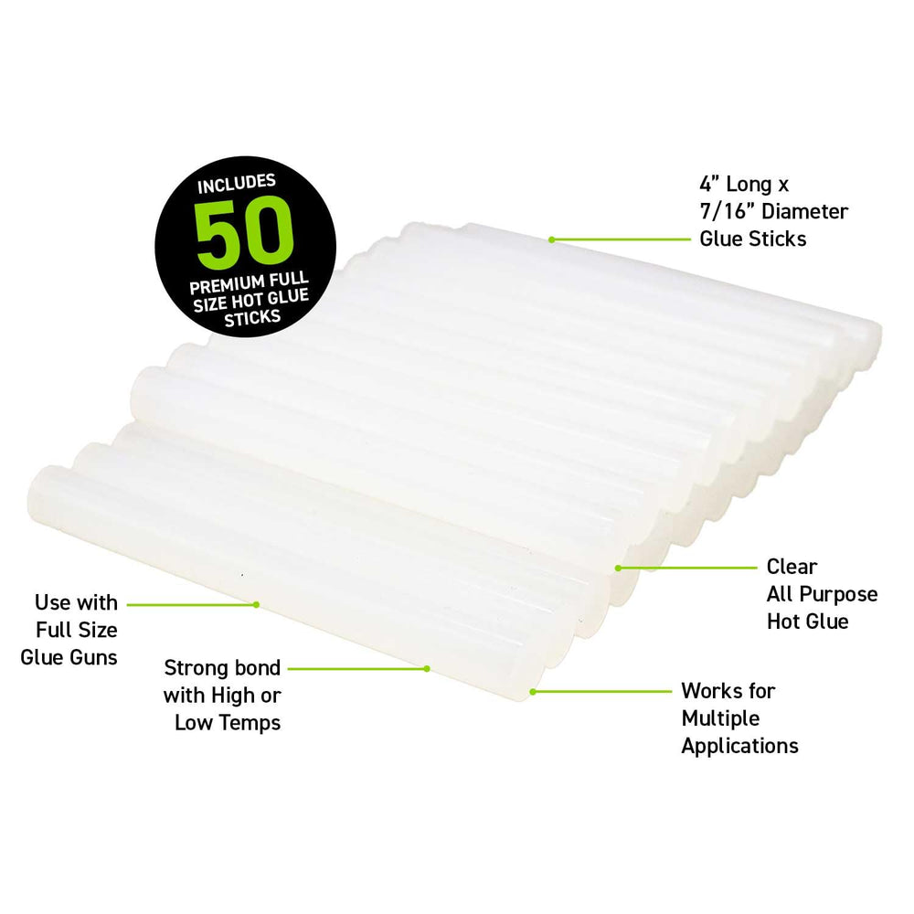 Surebonder Full Size All Purpose Clear 4" Hot Glue Sticks - 250 Pack DT-...