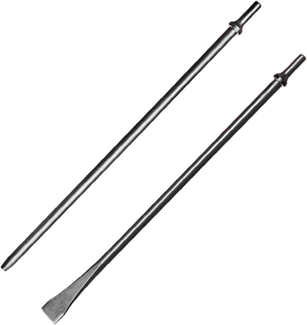 Pneumatic Taper Punch and Air Cold Chisel Set, 3/8" x 18" Point Tip...