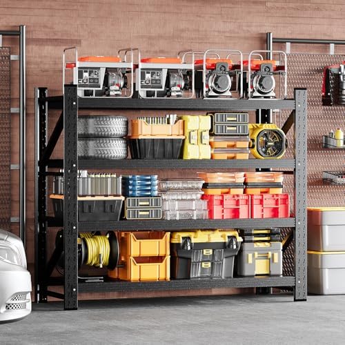 MIIIKO 48" W Storage Shelves,3000LBS Metal Garage Storage Shelving,Heavy...
