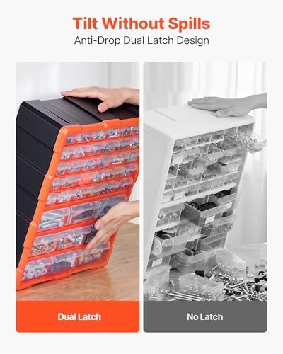 VEVOR 39-Drawer Storage Organizer, Plastic, Drawer Storage Cabinet for Garage...