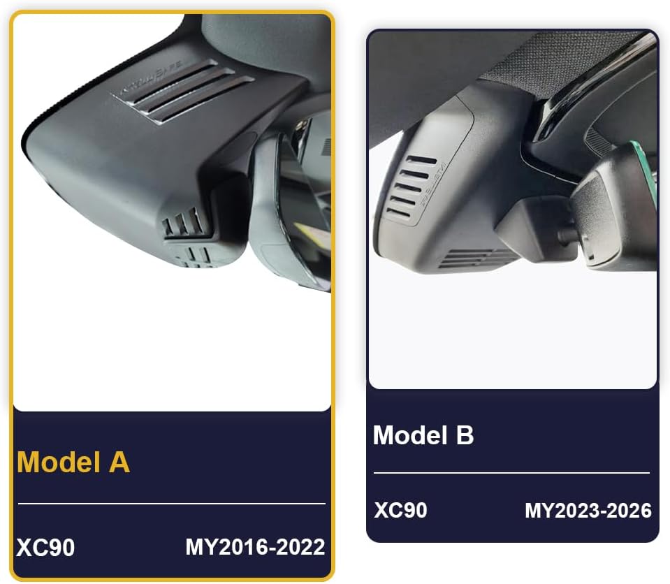 Fitcamx 4K Dash Cam Suitable for Volvo XC90 2016-2022 T5 T6 T8 (Model A), Int...