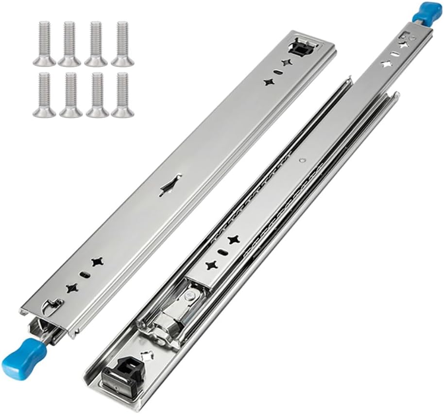 Hitess 1 Pair 28 Inch Heavy Duty Drawer Slides with Lock 250lb Load Capacity,...