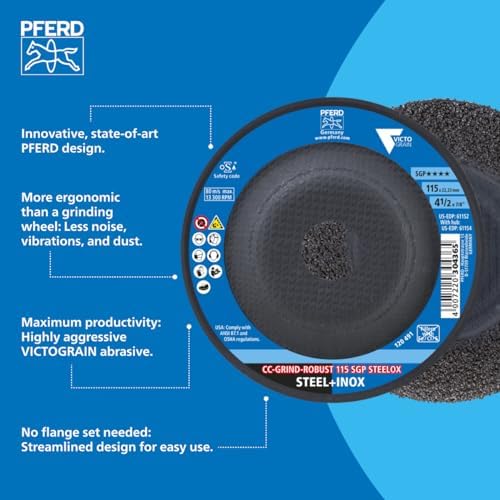 Pferd CC-Grind-Robust Grinding Disc 4-1/2" x 7/8", Part 61152 (10PK)