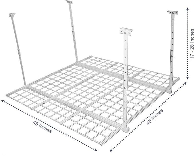 Overhead adjustable Garage Storage Rack, Heavy Duty Steel Garage Storage System