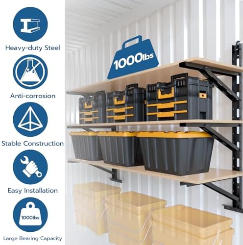 2 Pcs Shipping Container Shelving Bracket, 22"(D) x 46.5"(H)