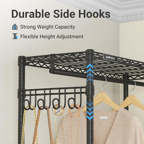 VIPEK R2 Plus Clothes Rack Heavy Duty Rolling Closet for Hanging Clothes