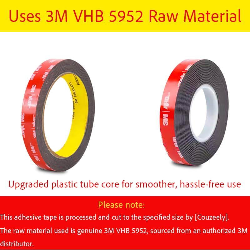 Double Sided Tape Heavy Duty, Waterproof Mounting Foam Tape, 16.5ft Length, 1...