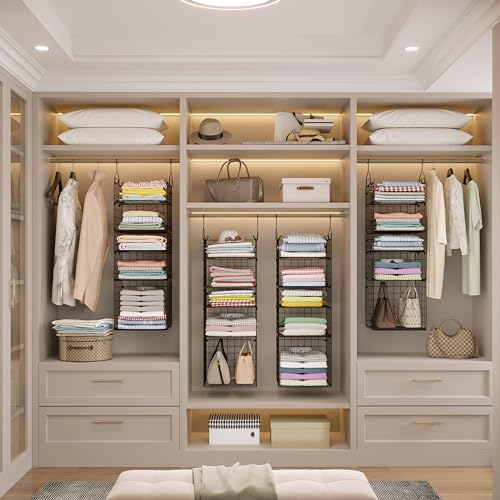 X-cosrack Hanging Closet Organizer and Storage - 5-Tier Closet Storage Organi...