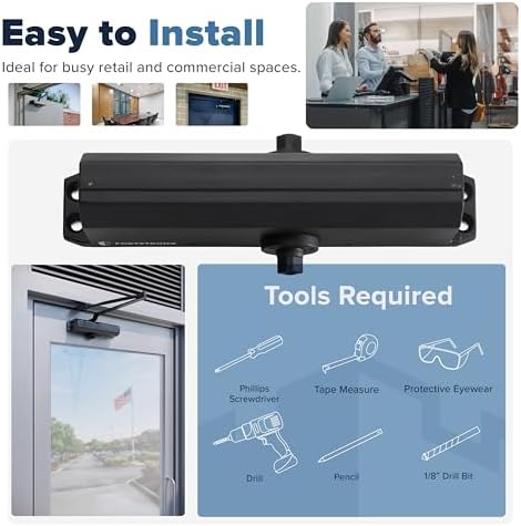 Commercial Door Closer โ Heavy Duty Grade 1 Automatic Door Closer for Commerc...