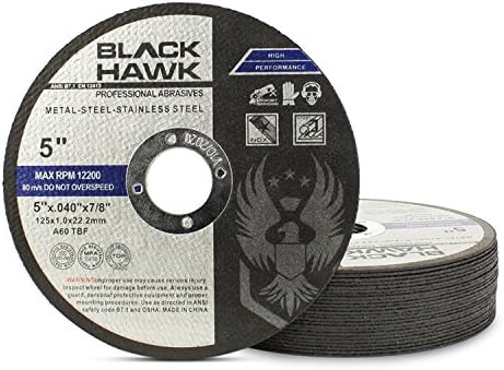 BHA Metal and Stainless Steel Thin Cut Off Wheels for Angle Grinders, 5โ x .0...