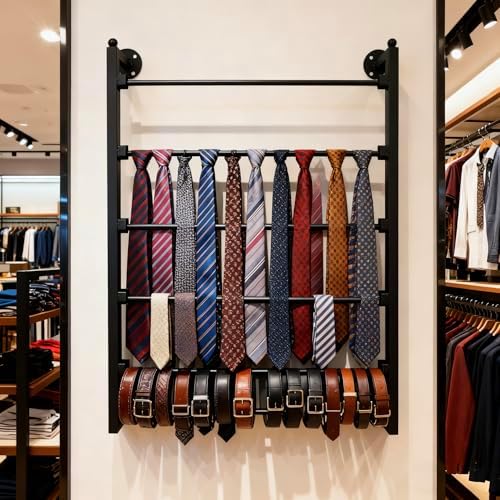 5 Layer Wall Scarf Display Tie Rack Ribbon Organizer Wrapping Paper Holder