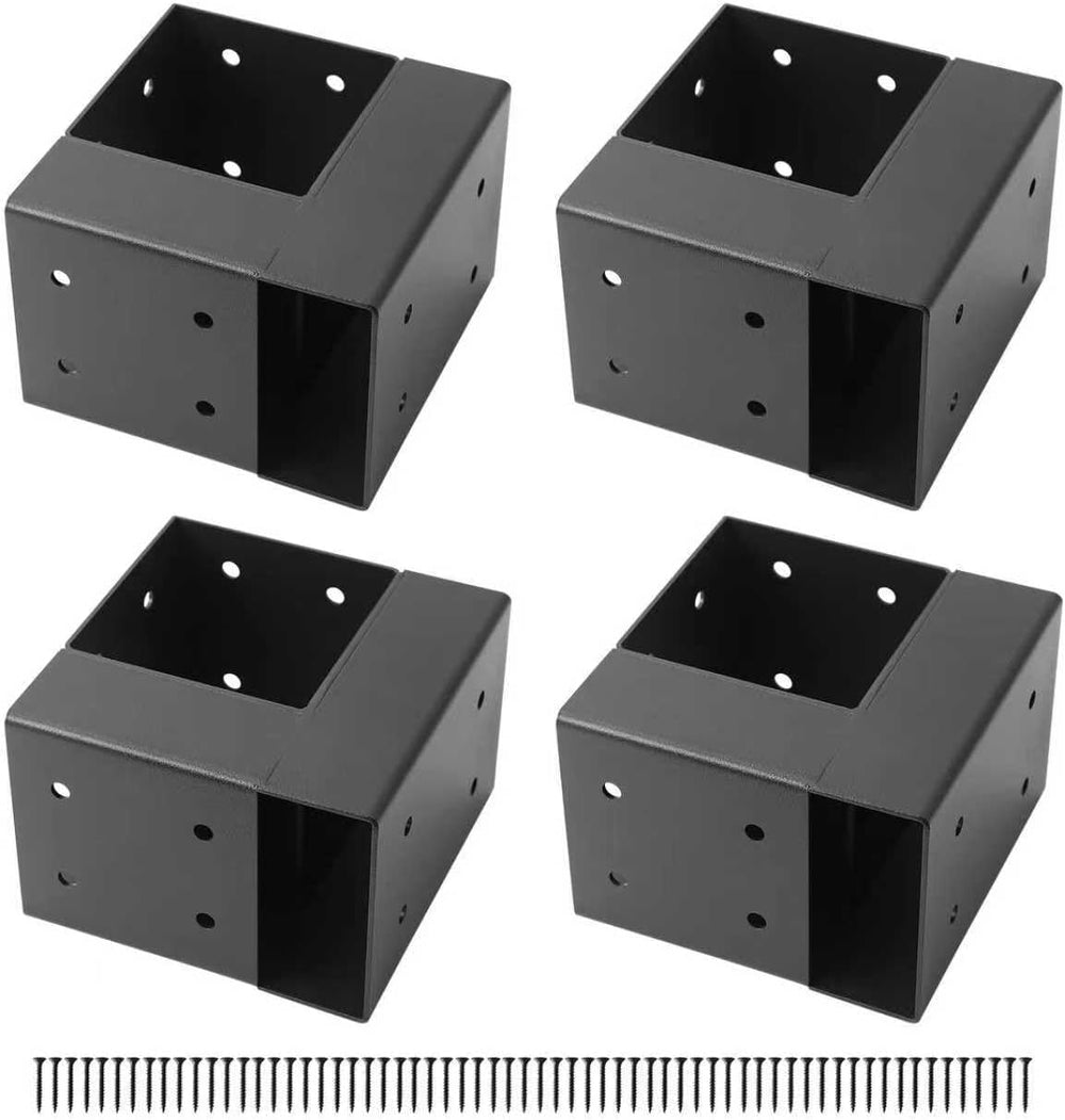 4 Pcs Heavy Duty Workbench Bracket Kit, Corner Braces for 4x4 & 2x4 Wood