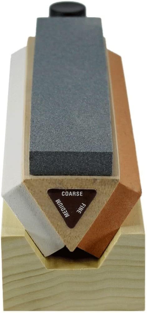 Arkansas Tri-Hone Knife Sharpener - 3 Stones 8" Multicolor