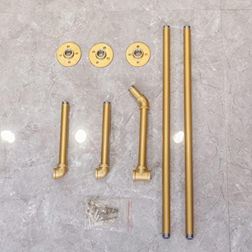 Industrial Pipe Wall Mounted Clothes Hanging Shelves System,Metal Clothing To...