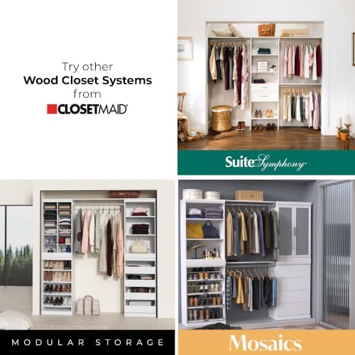 ClosetMaid SuiteSymphony Hanging Closet Kit Includes (1) Tower, (3) Closet Ro...