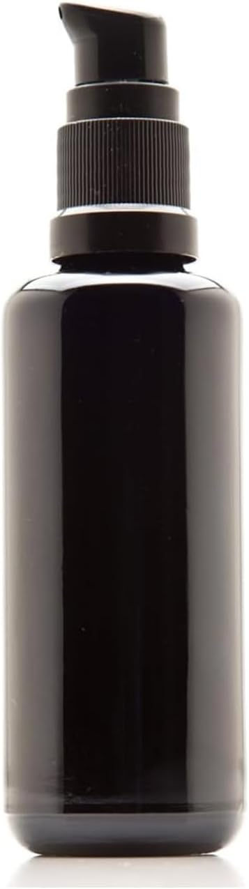 Infinity Jars 50 ml Ultraviolet Glass Lotion Pump Bottle, Refillable 3-Pack