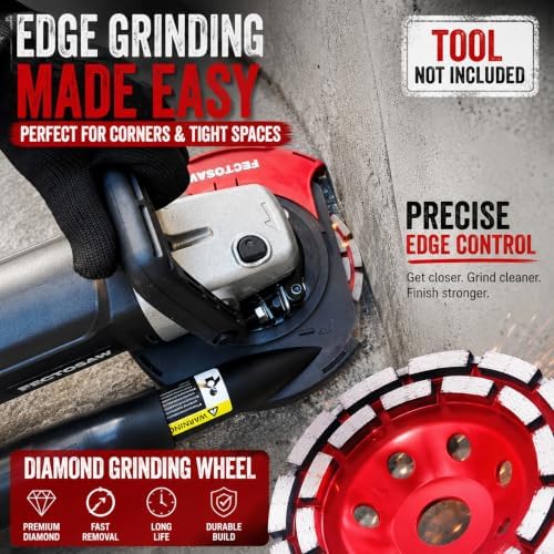 Dust Shroud for Angle Grinder with Diamond Grinding Cup Wheel, 4.5โ5 Inch &am...