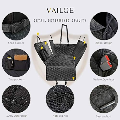 Vailge Dog Car Seat Cover for Back Seat, 100% Waterproof Back Seat Pet Cover ...