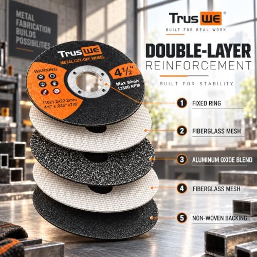 105 Pack Cut Off Wheel - 4 1/2 Cut Off Wheel for Metal & Stainless Steel ...