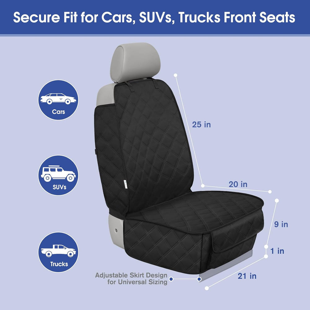 ALLANSING Front Seat Cover for Dogs with Side Flaps, Heavy Duty 900D Waterpro...