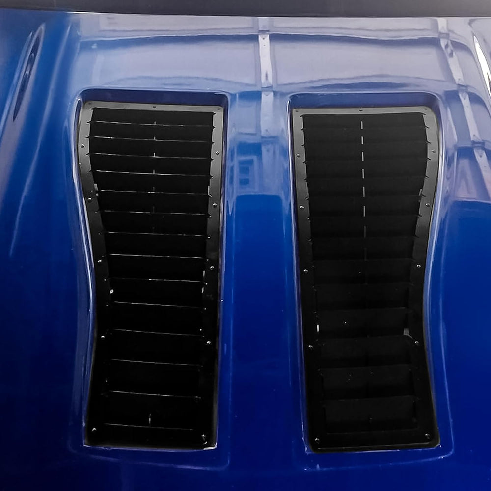 HECASA Steel Hood Louver Inserts Hood Scoop Compatible with 1985-1990 Chevy C...