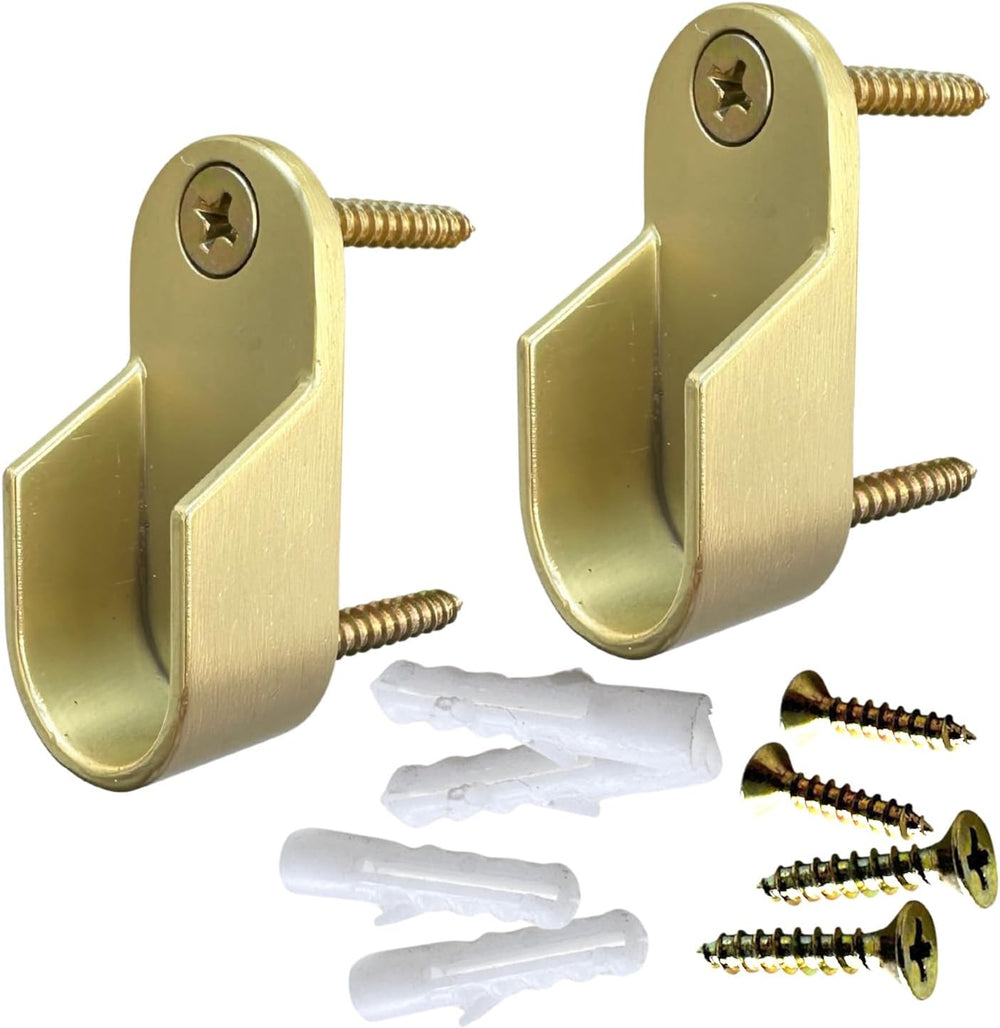 CUSTOM CUT | Oval Closet Rod | Up to 36" | Screw-on Wall Brackets | Sati...