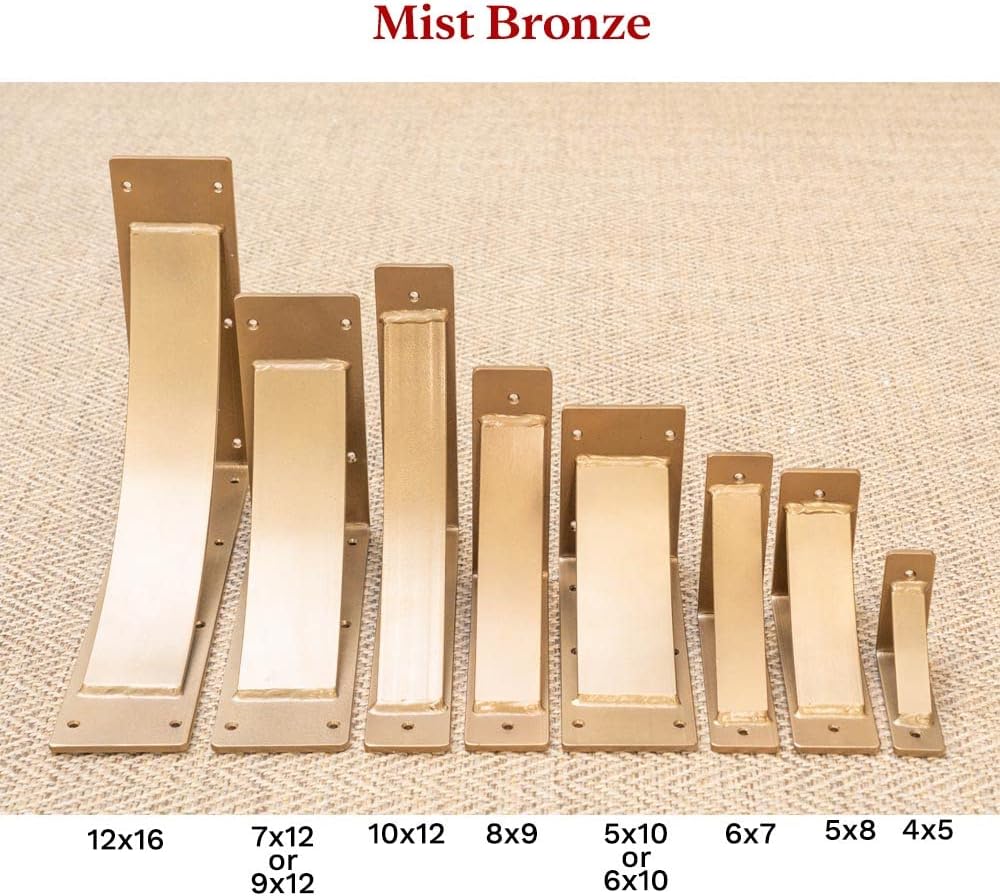 Rustic Red Door Co. Steel Heavy Duty Fireplace Mantel Brackets - Countertop S...