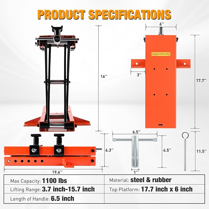 Nilight Motorcycle Lift 1100 LBS ATV Scissor Jacks