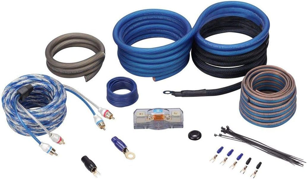 Rockville RWK4CU 4 Gauge 100% Copper Car Amp Wiring Installation Kit, OFC