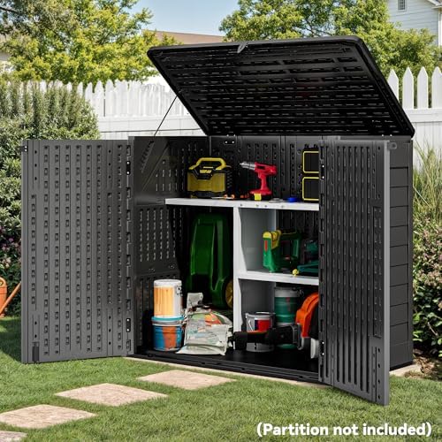 YITAHOME Outdoor Storage Shed w/o Shelf, 30 cu ft Horizontal Storage Shed Out...