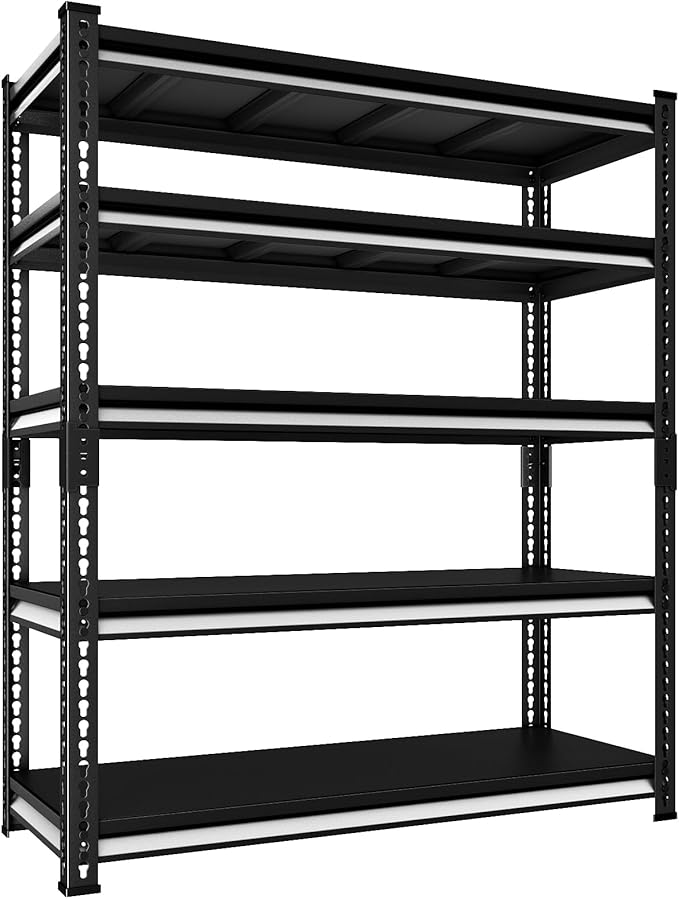 48" W Garage Shelving Heavy Duty, 2800LBS Loads Adjustable Garage Storage