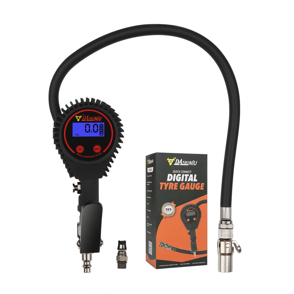 Heavy Duty Digital Tire Pressure Gauge, Air Pressure Gauge Inflator, Quick Lo...
