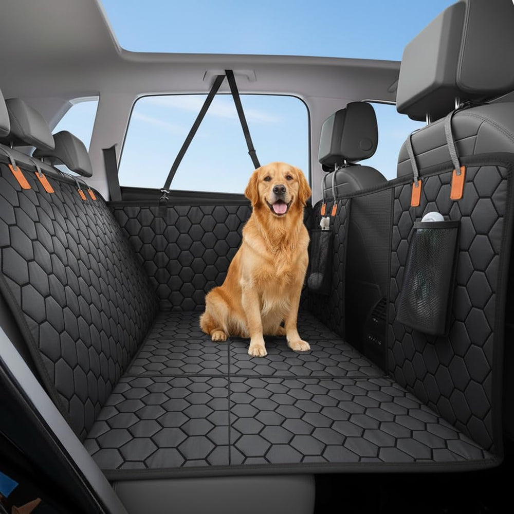 Wiggle&ruff Premium Dog Car Seat Cover for Back Seat - Waterproof Dog Car...