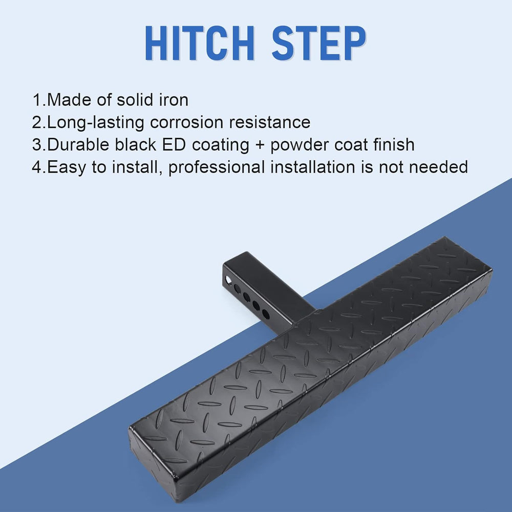 DICMIC Hitch Step Anti Slip and Rust Towing Bumper Guard for Most Car SUV Tru...
