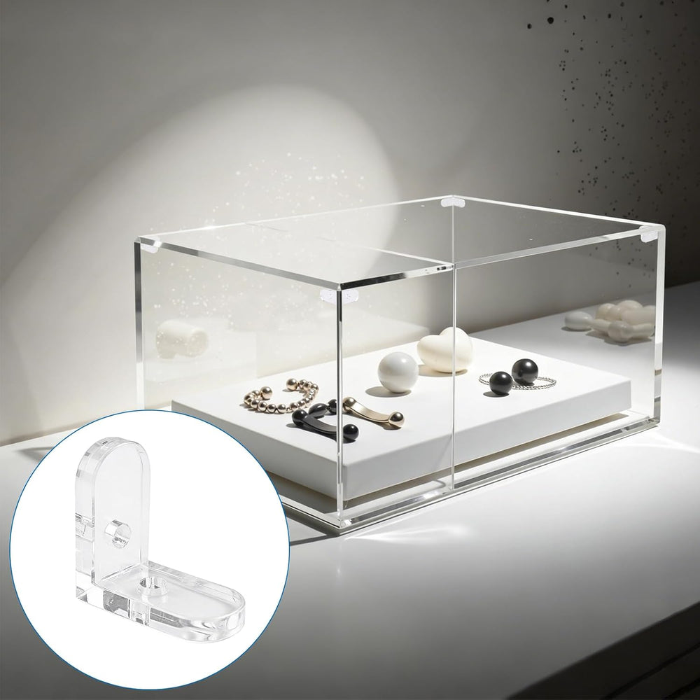 INCREWAY L Brackets, 120Pcs Clear Acrylic Corner Bracket 90 Degree Support Sh...