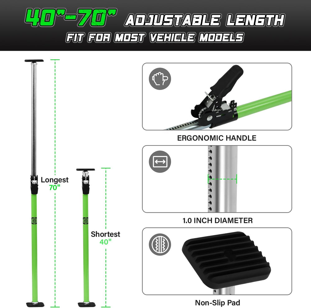 Ratcheting Cargo Bar 40"-70", Adjustable Cargo Bar for Pickup Truck...
