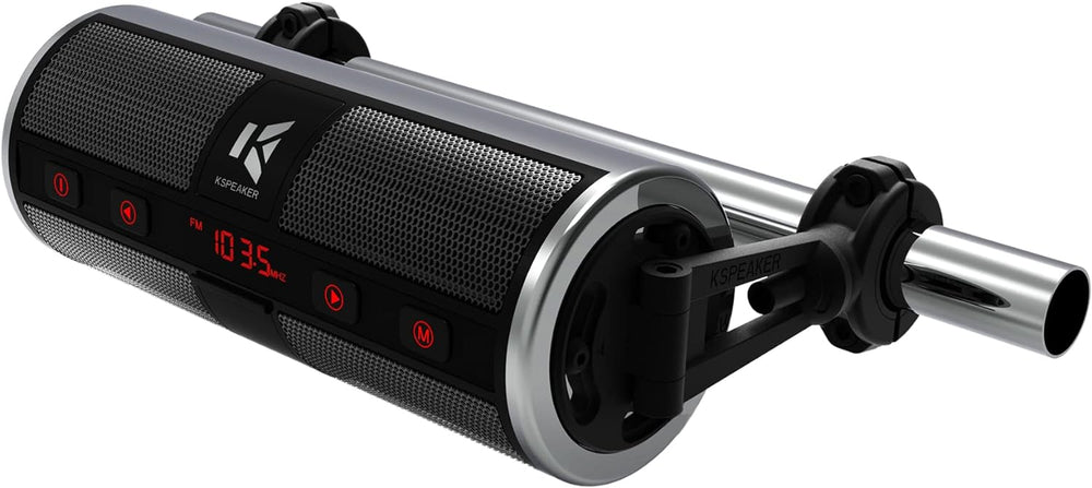 KSPEAKER Motorcycle Speakers Bluetooth Waterproof Radio Audio System Built-in...