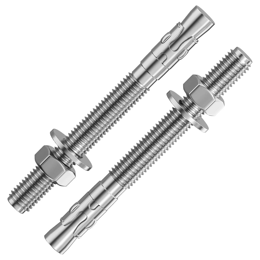 Wensilon 30Pcs 1/2x5 Inch Standard Fasteners for Heavy-Duty 304 Stainless Ste...