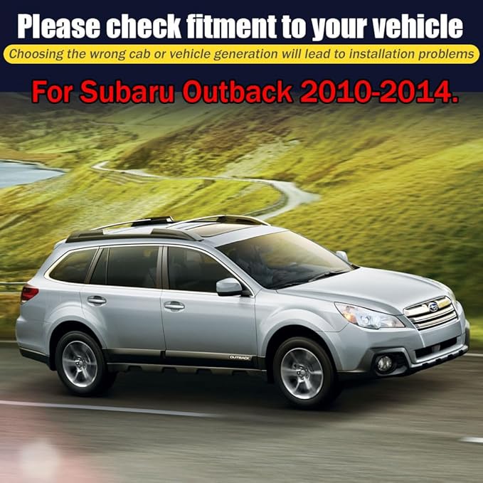 Rain Guards for Subaru Outback 2010-2014, Tape-on Side Window Deflectors