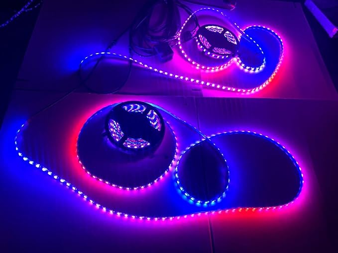Black Out Full Tinted Smoked LEDs x4PCS 4FT 48" 1.2Meters RGB Dream Colo...