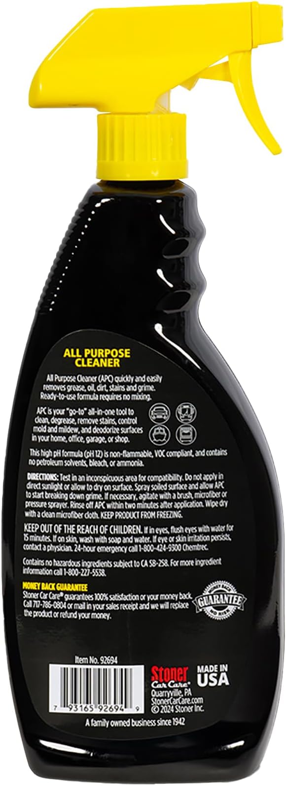 Stoner Car Care 92694-6PK All Purpose Cleaner Powerful Water-Based Cleaner and