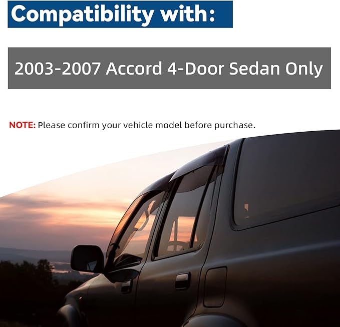 Set of 4 Window Rain Guard Compatible