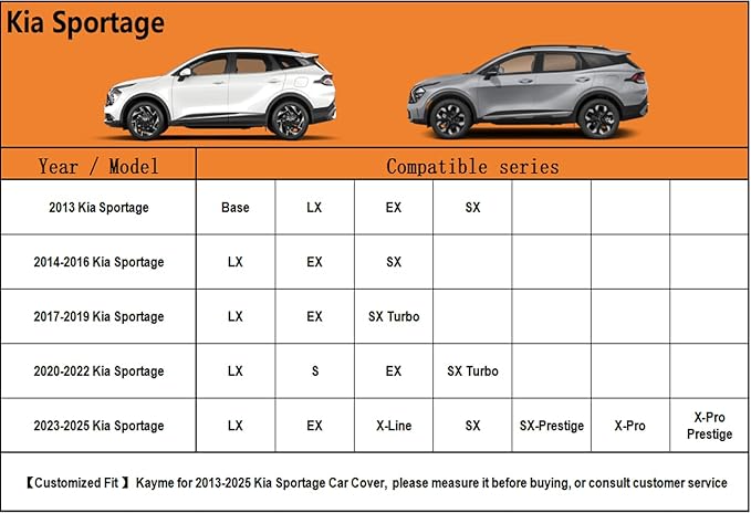 Kayme 6 Layers SUV Car Cover Custom Fit