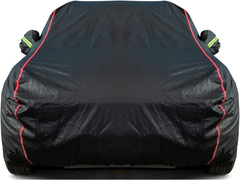 Breathable New Material, Waterproof Car Cover, Locks and Zipper Doors,