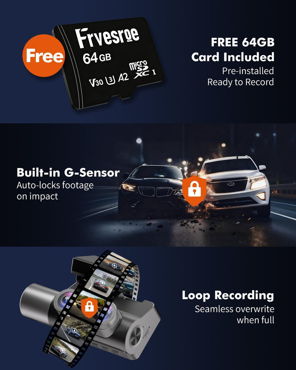 4K Dash Cam Front Rear Inside, 3 Channel Dashcam with WiFi 6 & GPS