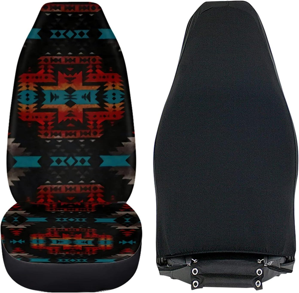Dreaweet Navajo Print Car Seat Covers for Men Women Southwest Pattern Front S...
