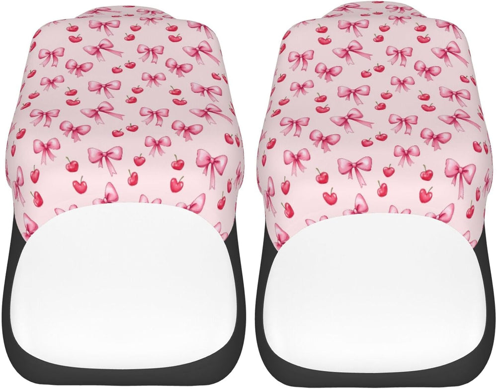 Delerain Car Seat Covers Set 2Pcs, Pink Bows and Cherry Universal Front Car S...